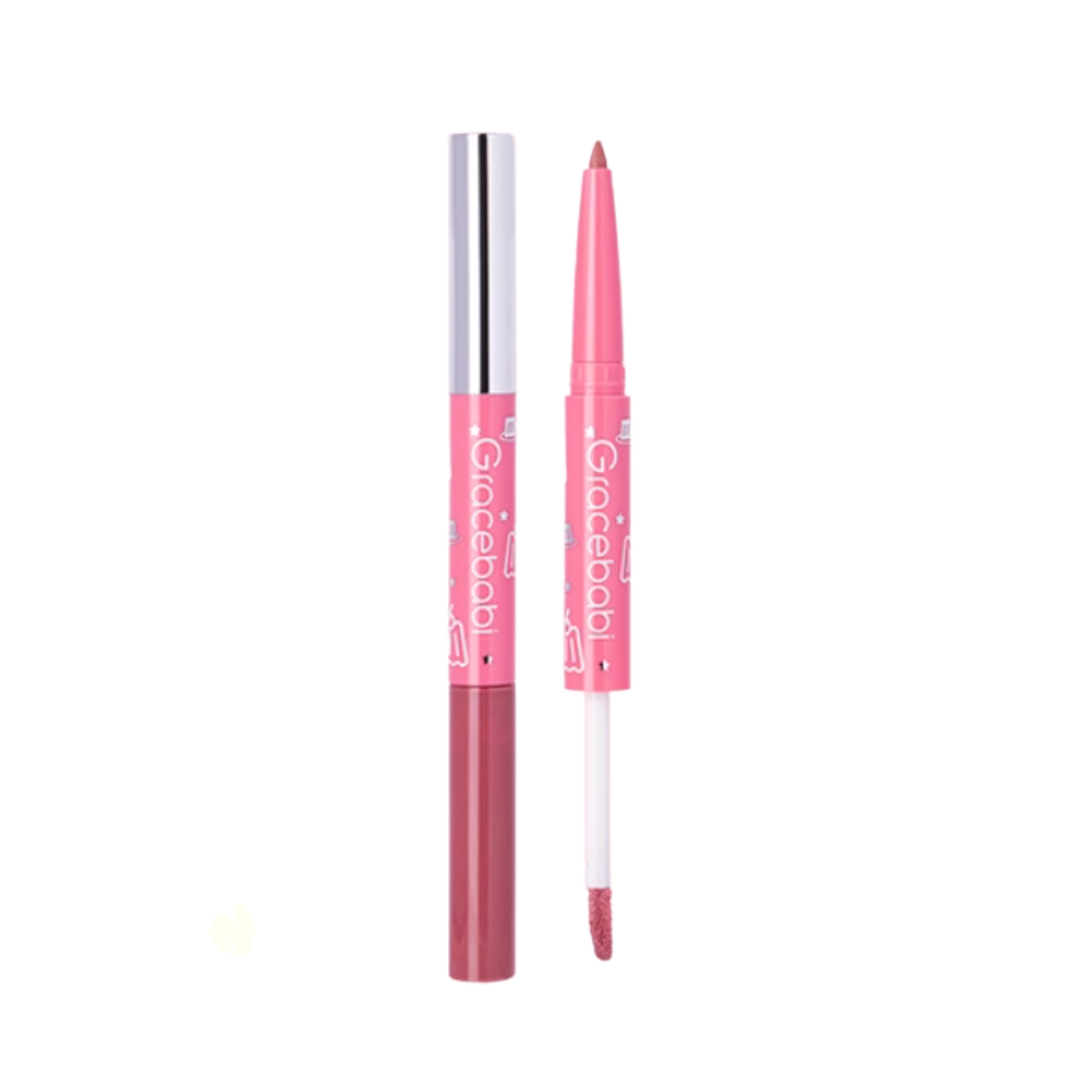 Gracebabi 3D Spotlight Dual-End Lip Gloss Pen 250mg+2.4g