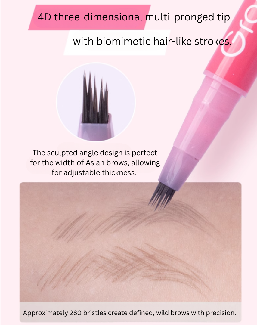 Gracebabi Wild Double Effect Multi Claw Liquid Eyebrow Pen 0.3ml+0.3ml - myernk