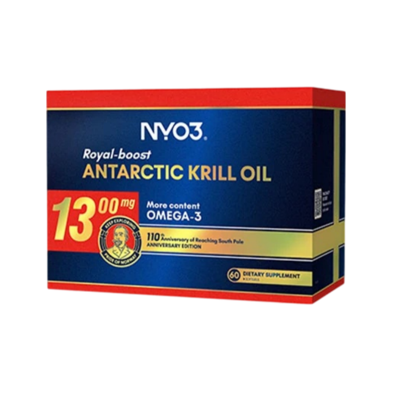 NYO3 Antarctic Krill Oil 1300mg Omega-3 Supplement