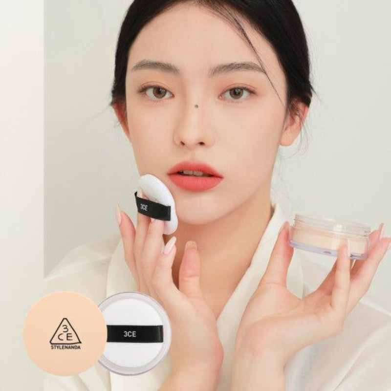3CE Natural Finish Loose Powder 8.5g | Oil-Control & Pore-Blurring Setting Powder - myernk